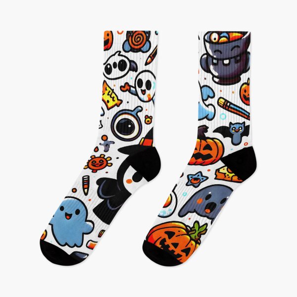 Item preview, Kawaii Halloween Party Doodles designed and sold by Thai Vibe Studio.