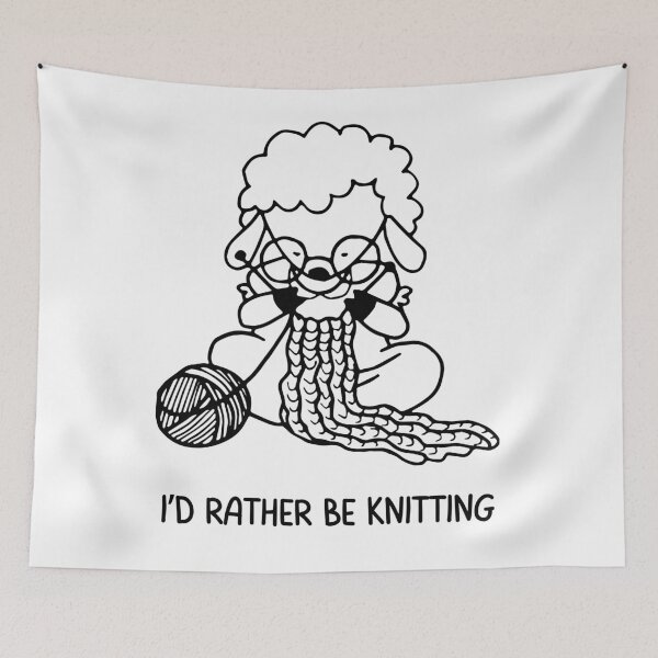 Item preview, I'd Rather Be Knitting designed and sold by alignedLife.