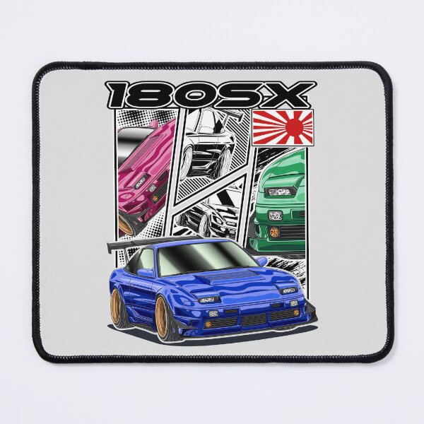 Item preview, JDM Blue Nissan 180SX Comic Style designed and sold by JDM Guyvit.