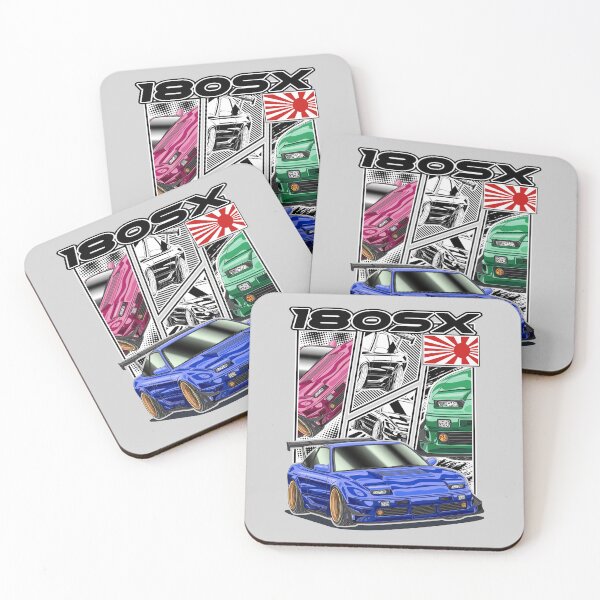 Item preview, JDM Blue Nissan 180SX Comic Style designed and sold by JDM Guyvit.