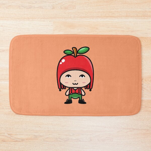 Item preview, Cute character in apple fruit costumes cartoon designed and sold by merupa.