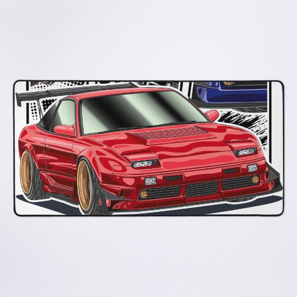 Item preview, Red Nissan 180SX Comic Style designed and sold by JDM Guyvit.