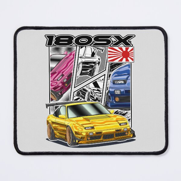 Item preview, Yellow Nissan 180SX Comic Style designed and sold by JDM Guyvit.