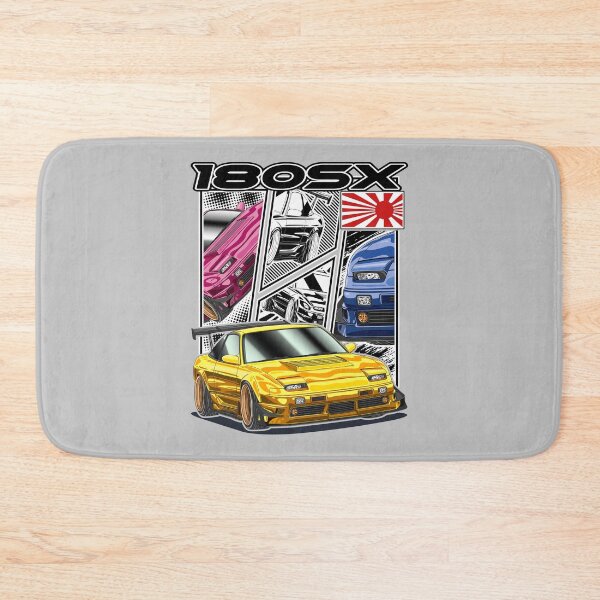 Item preview, Yellow Nissan 180SX Comic Style designed and sold by JDM Guyvit.