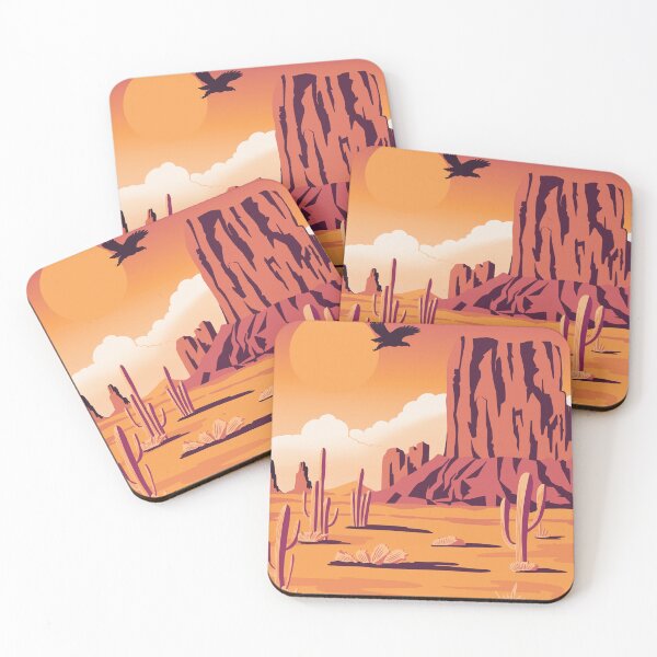 Artikelvorschau, Sonnenuntergang in der Wüste entworfen und verkauft von drawlinershop.