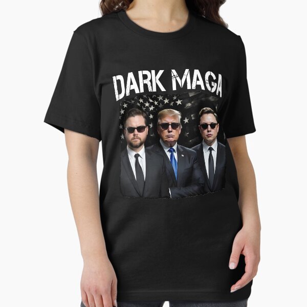 Vista previa del artículo con la obra «El Maga Oscuro Trump Vance Elon Musk», diseñado y vendido por CapybaraCharm.