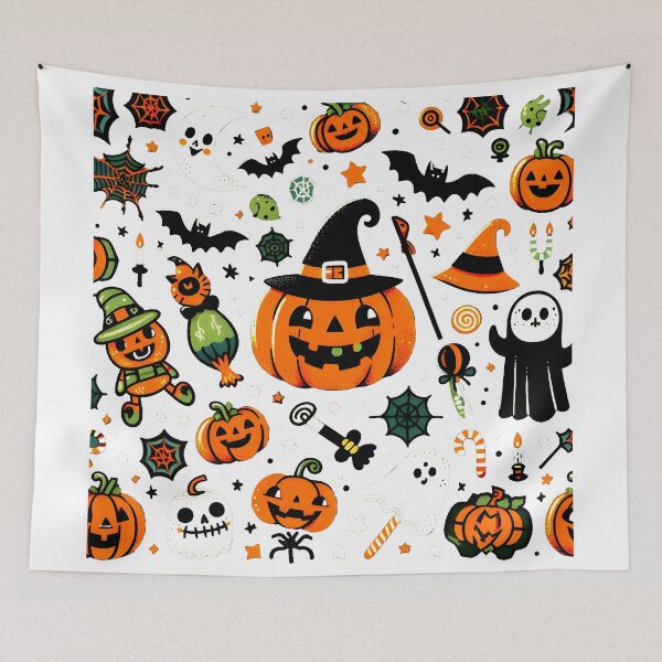 Item preview, Spooky Pumpkin Parade designed and sold by Thai Vibe Studio.