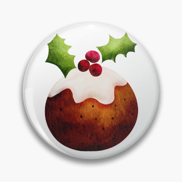 Item preview, Large watercolour Christmas pudding designed and sold by SJAPhoto.