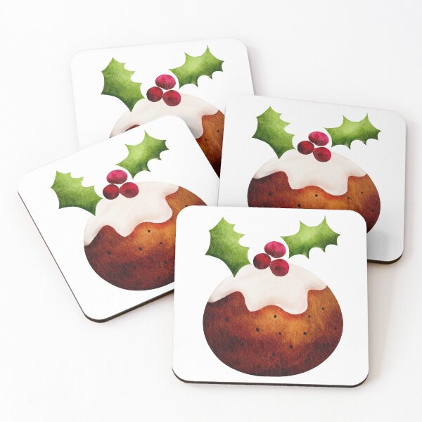 Item preview, Large watercolour Christmas pudding designed and sold by SJAPhoto.