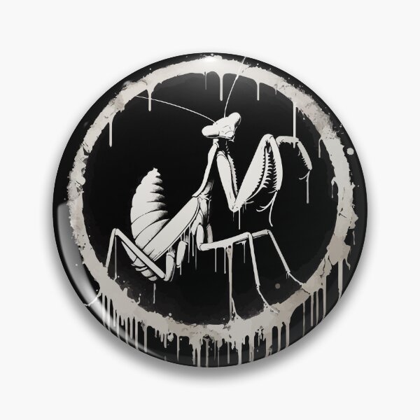 Item preview, Monochromatic Praying Mantis Street Art designed and sold by TomFrontierArt.