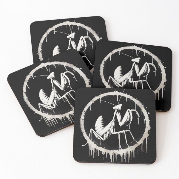 Item preview, Monochromatic Praying Mantis Street Art designed and sold by TomFrontierArt.