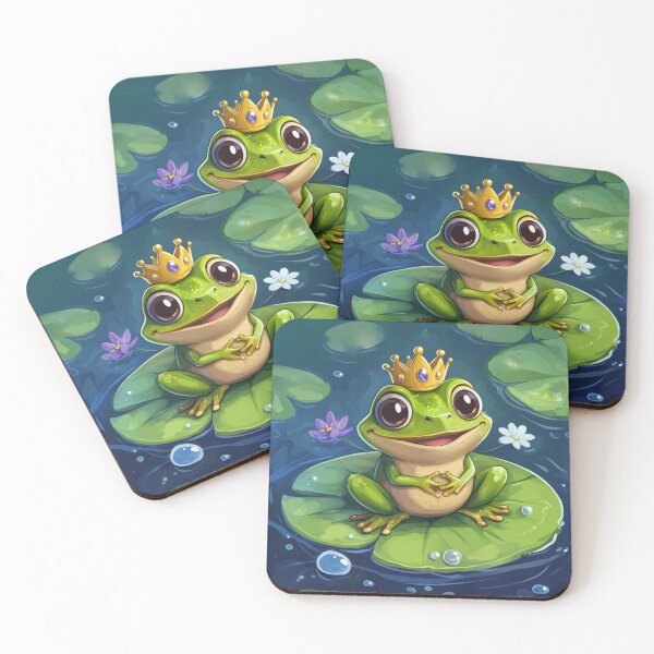 Item preview, Cute Frog Smiling On Water Lily designed and sold by GrinGalore.