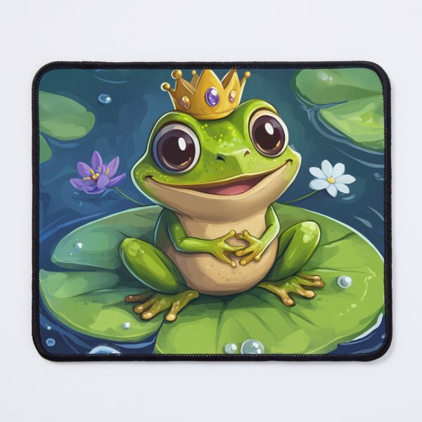 Item preview, Cute Frog Smiling On Water Lily designed and sold by GrinGalore.
