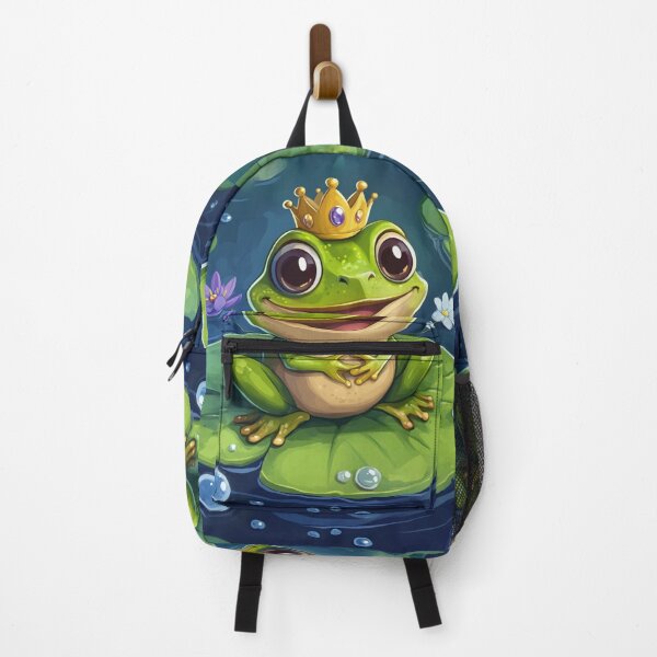 Item preview, Cute Frog Smiling On Water Lily designed and sold by GrinGalore.