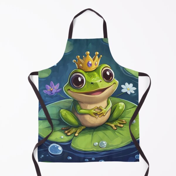 Item preview, Cute Frog Smiling On Water Lily designed and sold by GrinGalore.