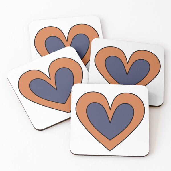 Item preview, Cute heart - Purple and Orange  designed and sold by MrsCreative1.