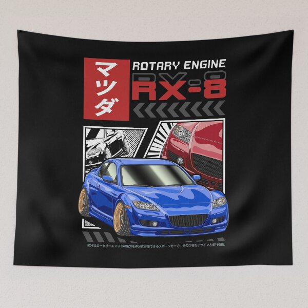 Item preview, Blue Mazda RX-8 Comic Style designed and sold by JDM Guyvit.