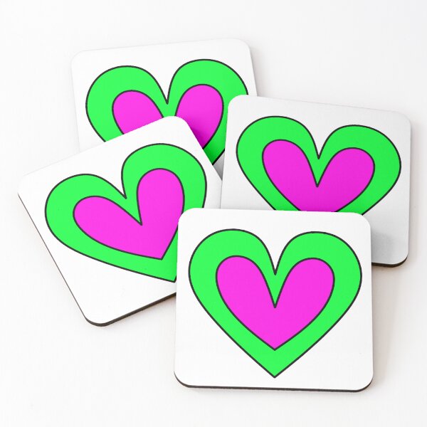 Item preview, Cute Heart - Pink and Green  designed and sold by MrsCreative1.