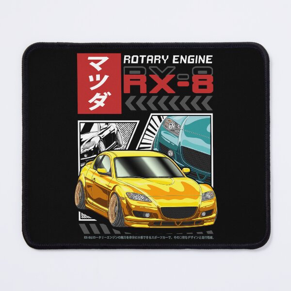 Item preview, Yellow Mazda RX-8 Comic Style designed and sold by JDM Guyvit.
