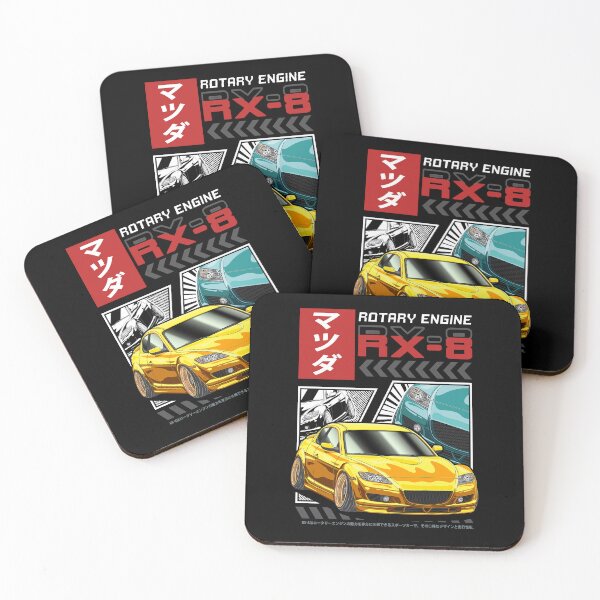 Item preview, Yellow Mazda RX-8 Comic Style designed and sold by JDM Guyvit.