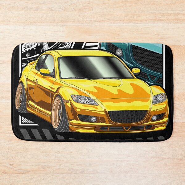 Item preview, Yellow Mazda RX-8 Comic Style designed and sold by JDM Guyvit.