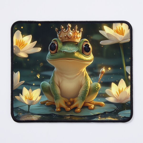 Item preview, Cute Frog Queen On Water Lily designed and sold by GrinGalore.