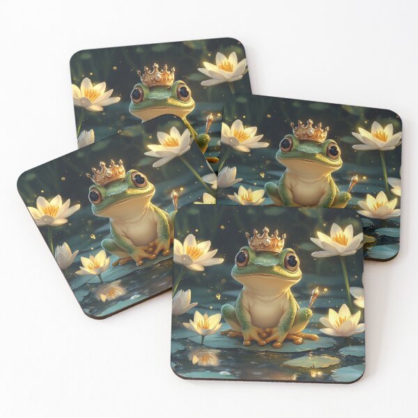 Item preview, Cute Frog Queen On Water Lily designed and sold by GrinGalore.