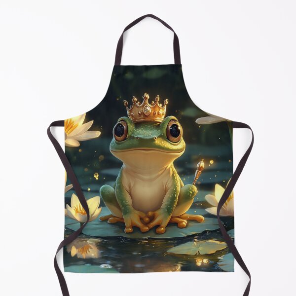 Item preview, Cute Frog Queen On Water Lily designed and sold by GrinGalore.