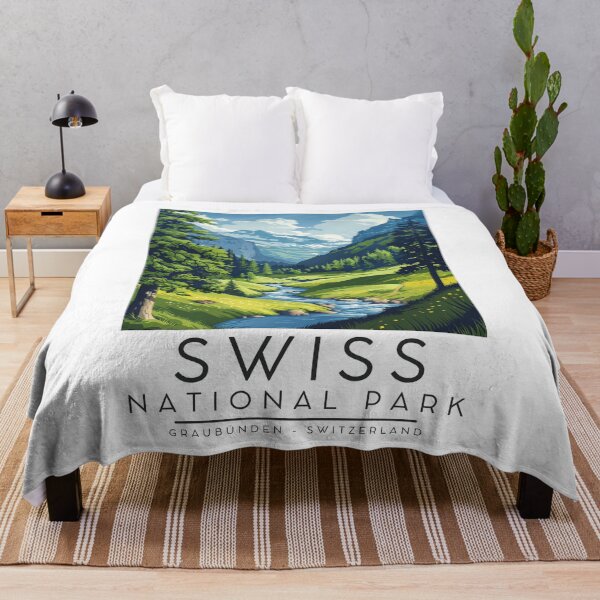 Artikelvorschau, Eine Vintage-Illustration des Schweizer Nationalparks - Graubünden - Schweiz entworfen und verkauft von GoodOldVintage.