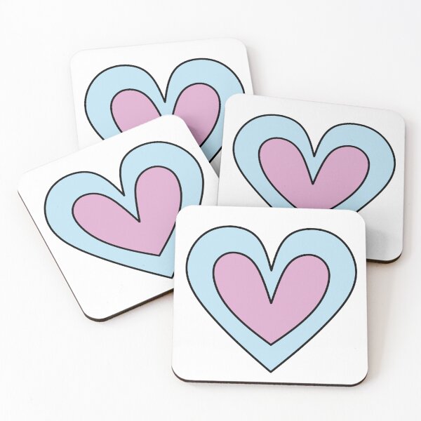 Item preview, Cute Heart - Pink and Blue designed and sold by MrsCreative1.