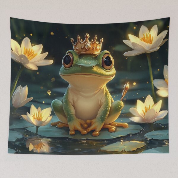 Item preview, Cute Frog Queen On Water Lily designed and sold by GrinGalore.