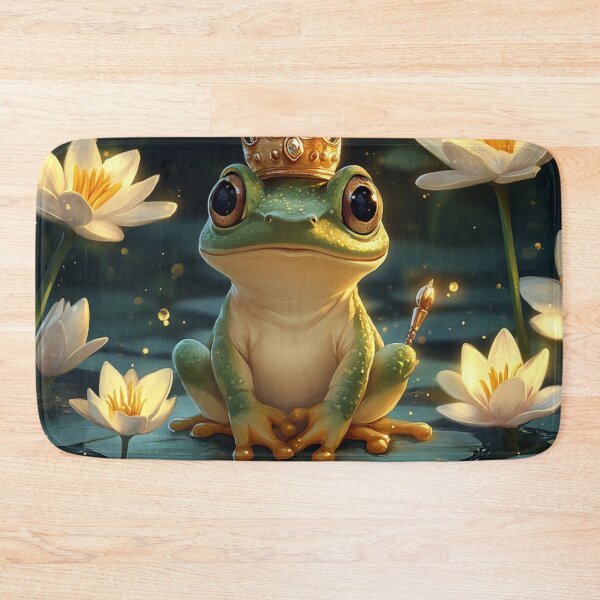 Item preview, Cute Frog Queen On Water Lily designed and sold by GrinGalore.