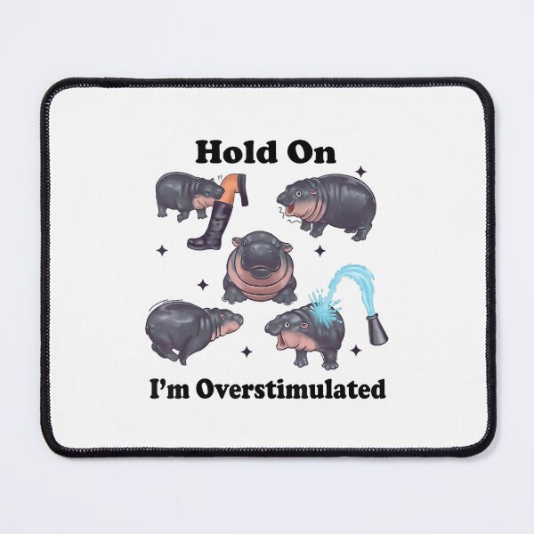 Item preview, Cutie Moo Deng Baby Hippo Hold On I'm Overstimulated designed and sold by LoveMingle.