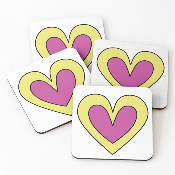 Item preview, Cute Heart - Pink and Yellow  designed and sold by MrsCreative1.