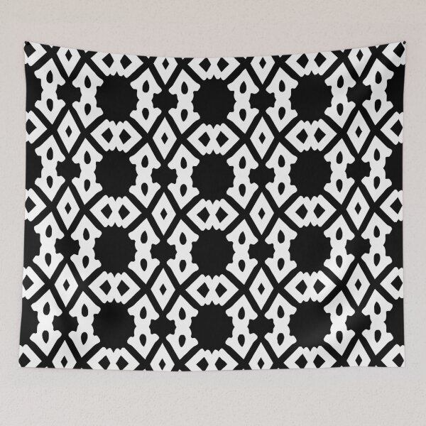 Item preview, Arabesque Islamic Art Geometric Pattern Black  designed and sold by taiche.
