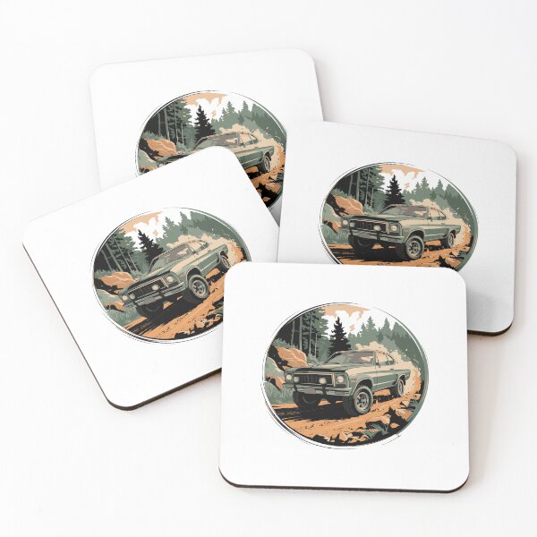 Item preview, Vintage Offroad Adventure Rugged 1970s Car in Nature off grid designed and sold by w1ckerman.