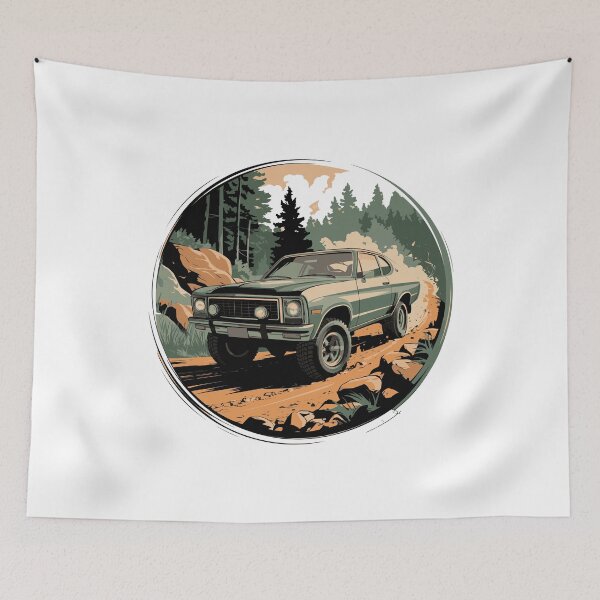 Item preview, Vintage Offroad Adventure Rugged 1970s Car in Nature off grid designed and sold by w1ckerman.