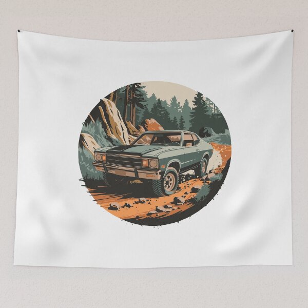 Item preview, Vintage Offroad Adventure Rugged 1970s Car in Nature off grid designed and sold by w1ckerman.