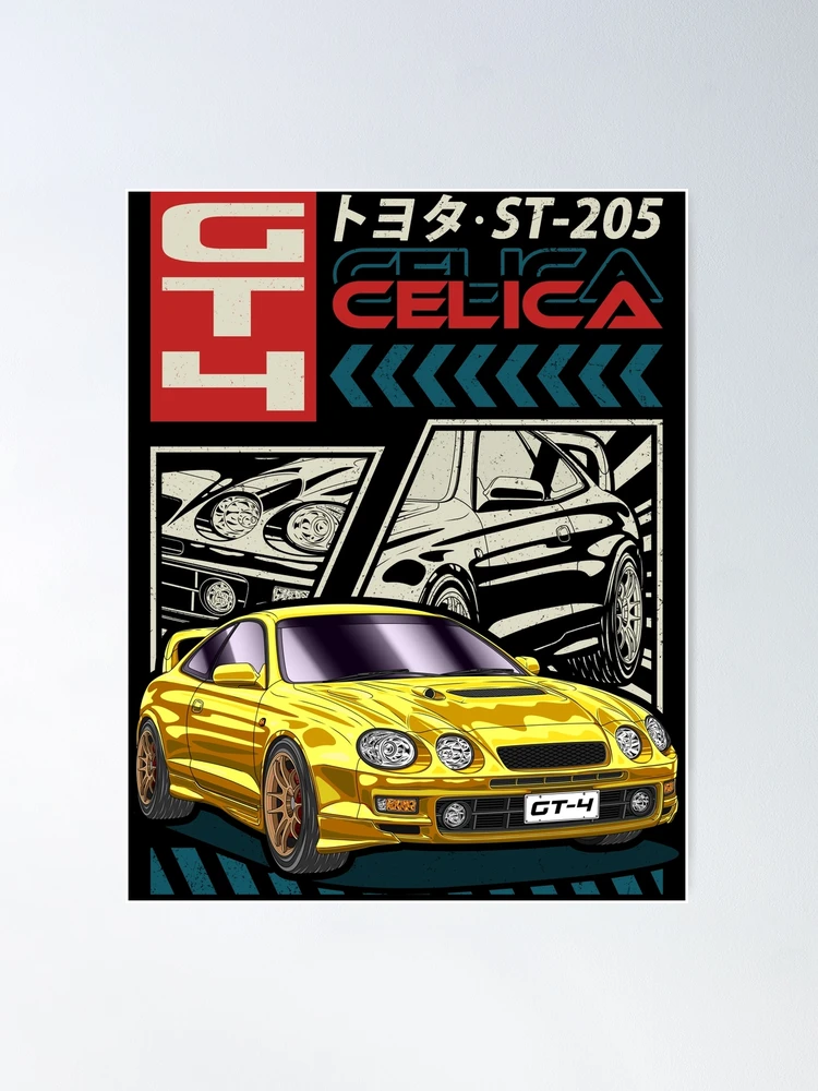 Yellow Celica GT-4 ST205 Comic Style