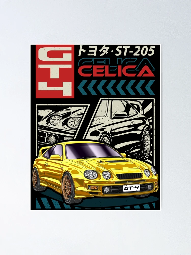 Yellow Celica GT-4 ST205 Comic Style