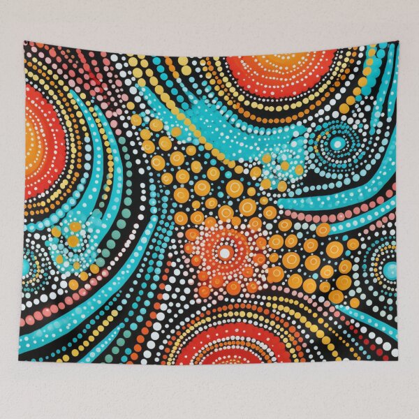 Item preview, Aboriginal Inspired Dot Art - Hot And Cold Extravaganza designed and sold by GrinGalore.