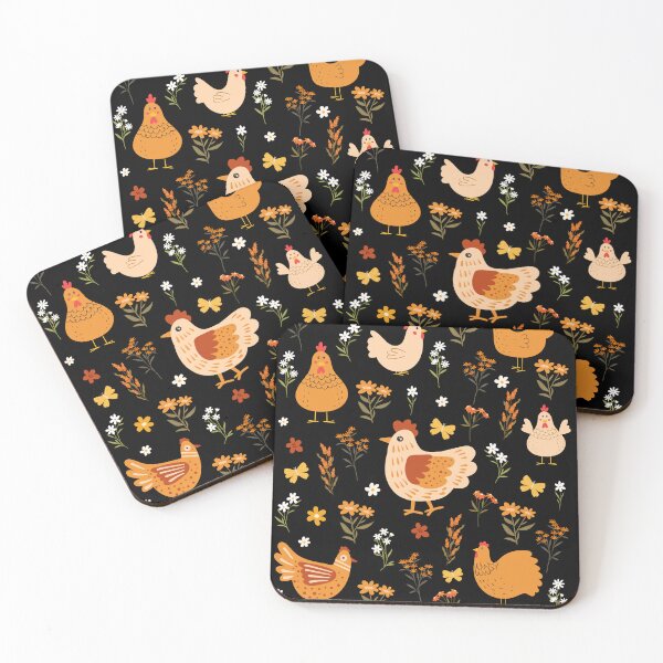 Item preview, Cute chickens with flowers designed and sold by AnulaArt.