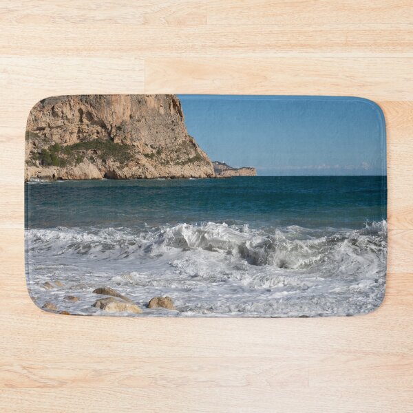 Item preview, Foaming Mediterranean Sea and cliffs at Cala Moraig, Cumbre del Sol designed and sold by Adriana Mueller.