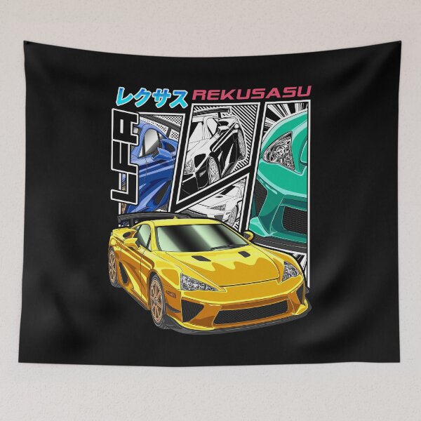 Item preview, Supercar Yellow LFA V10 Supercar Comic Style designed and sold by JDM Guyvit.