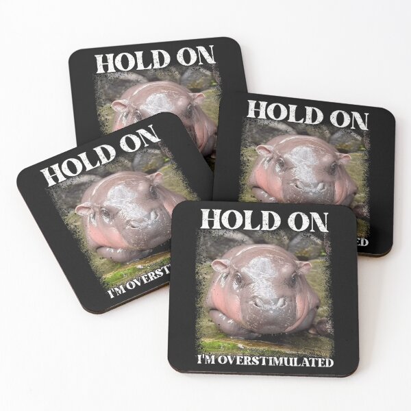 Item preview, Funny Moo Deng Bouncy Pig Retro Cute Baby Hippo designed and sold by LoveMingle.