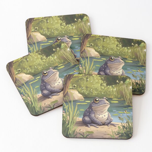 Item preview, Cute Grey Frog On The Shore Near The Pond designed and sold by GrinGalore.