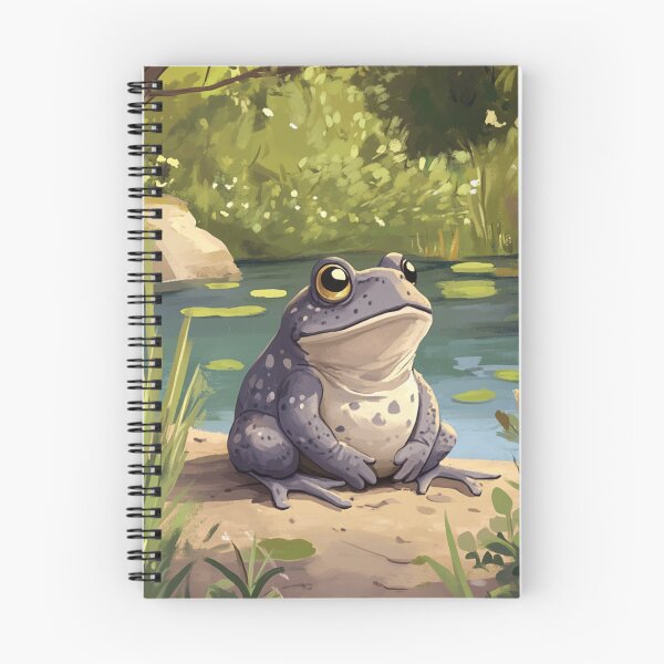 Item preview, Cute Grey Frog On The Shore Near The Pond designed and sold by GrinGalore.