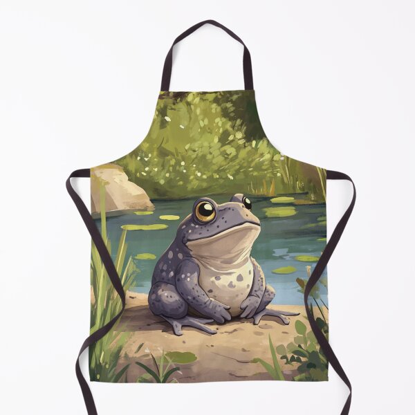 Item preview, Cute Grey Frog On The Shore Near The Pond designed and sold by GrinGalore.