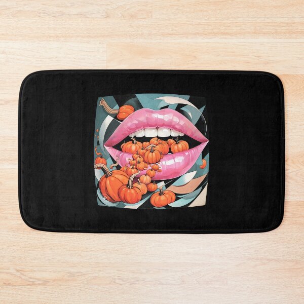 Item preview, abstract pumpkin lips 2024 tileartwork designed and sold by tileartwork.