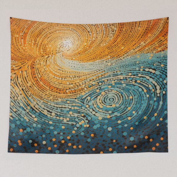 Item preview, Aboriginal Inspired Dot Art - Hot And Cold Collision designed and sold by GrinGalore.
